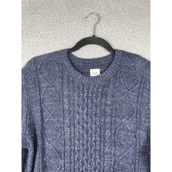 Gap Mens Size S Cable Knit Blue Sweater NWT - Picture 4 of 10